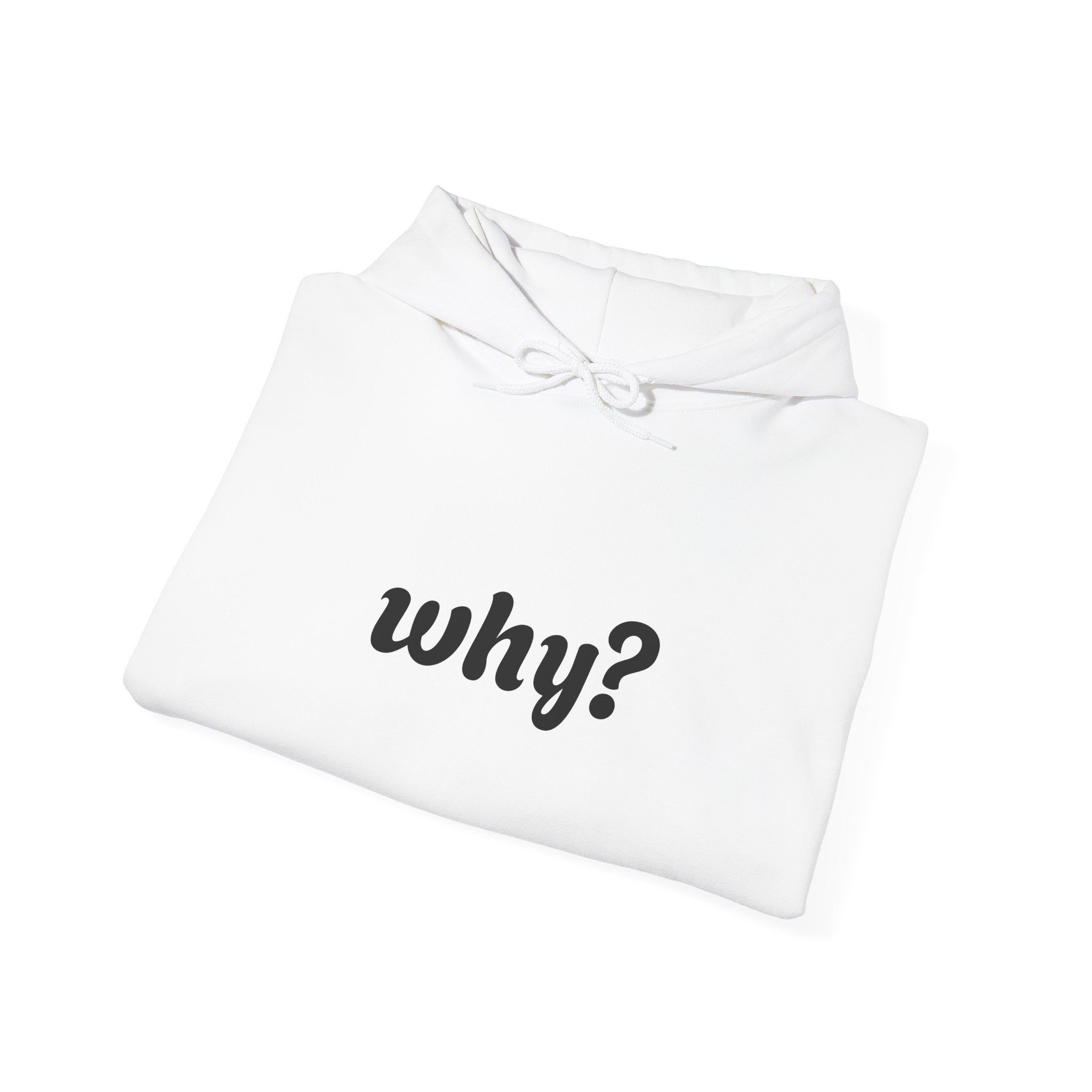 Minimalist -Why Hoodie- Aesthetic Question Mark Sweatshirt - Unisex Heavy Blend Pullover - Streetwear Graphic Hoodie Gift for Thinkers