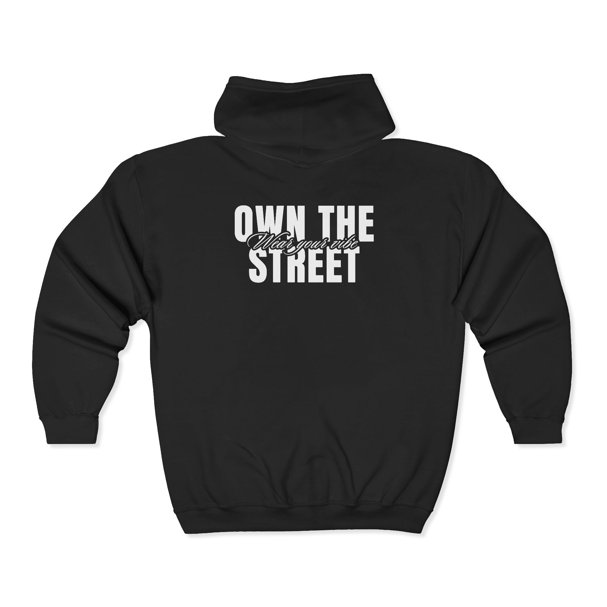 Own the Street Full‑Zip Hoodie — Urban Graphic Zip-Up Sweatshirt