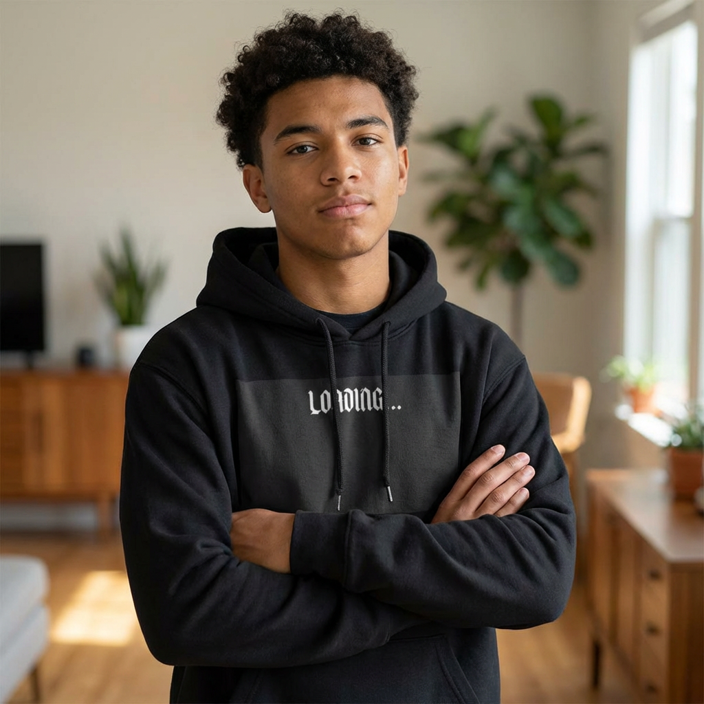 Sarcasm Loading Hoodie — "Sarcasm Loading... Please Wait" Graphic Fleece Hoodie