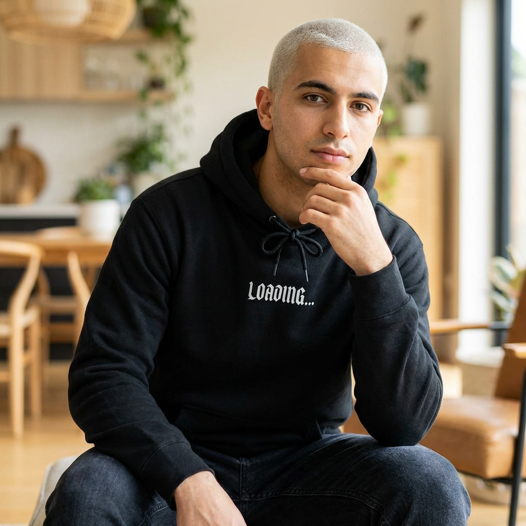 Sarcasm Loading Hoodie — "Sarcasm Loading... Please Wait" Graphic Fleece Hoodie