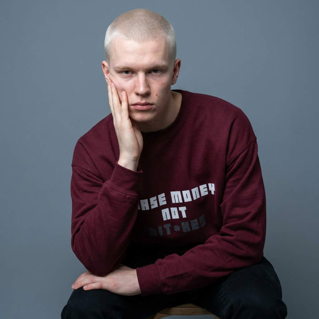 Chase Money Not bitc* hes Sweatshirt | Typography Crewneck, Streetwear Quote